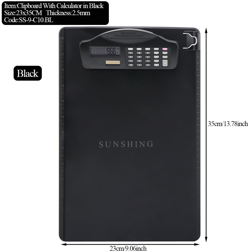 C10:Clipboard With Calculator Black