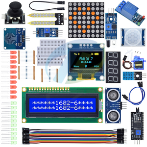 TZT UNO R3 Kit Modul Sensor mit 0,96" OLED 1602 LCD-Display, Relais, Servomotor, DHT11 für Arduino-Starterprojekte