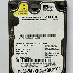 WD800BEAE-00UWTO กู้คืนข้อมูล HDD 3.5นิ้ว WD800BEAE 7.2K - Product Image 1