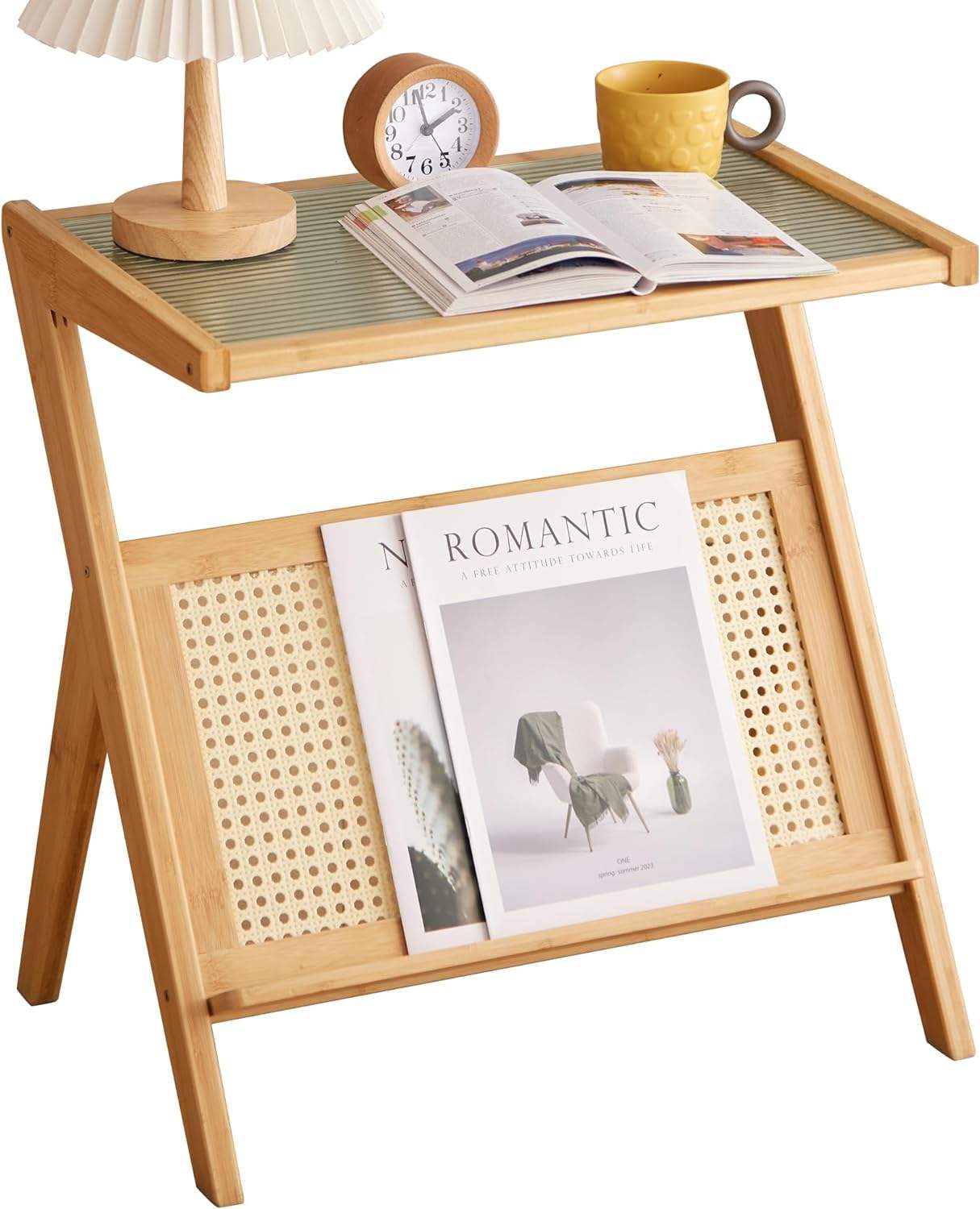 Bamboo Rattan Nightstand