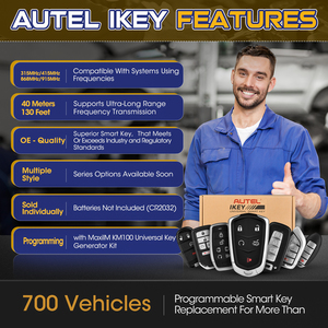 700 + chiavi di ricambio per chiavi auto Remote programmabili per chiave intelligente universale con AUTEL KM100 IM508S/IM608 PRO II - Product Image 3