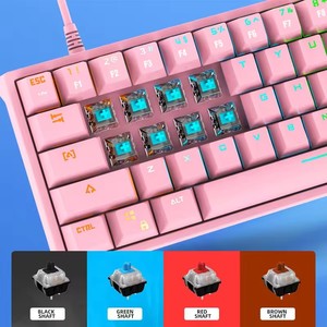 Mini tastiera meccanica da gioco con interruttore Gateron colorato RGB 61 tasti Standard per utenti Mac - Product Image 6