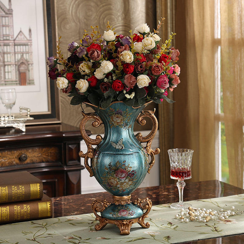 vase+ 6 pieces flowers