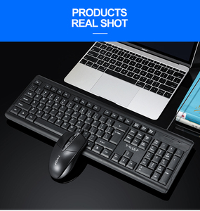 Teclado para juegos de ordenador con cable para oficina en casa, combinación de ratón, teclado de escritorio USB ergonómico, teclas clásicas universales de 104 para PC y portátil