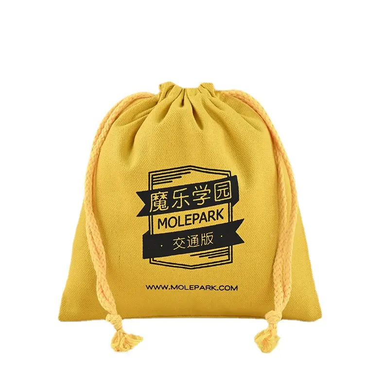 Benutzer definierte Baumwolle Kordel zug Beutel Taschen Wieder verwendbare umwelt freundliche leere kleine Bio-Baumwolle Kordel zug Tasche mit Logo