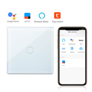 Bingoelec <strong>1</strong>/<strong>2</strong>/3/4 Gang <strong>7</strong> Way Glass Touch Panel on Off With Wifi Black and Gold Smart Home <strong>1</strong> Gang Switch - Product Image 4