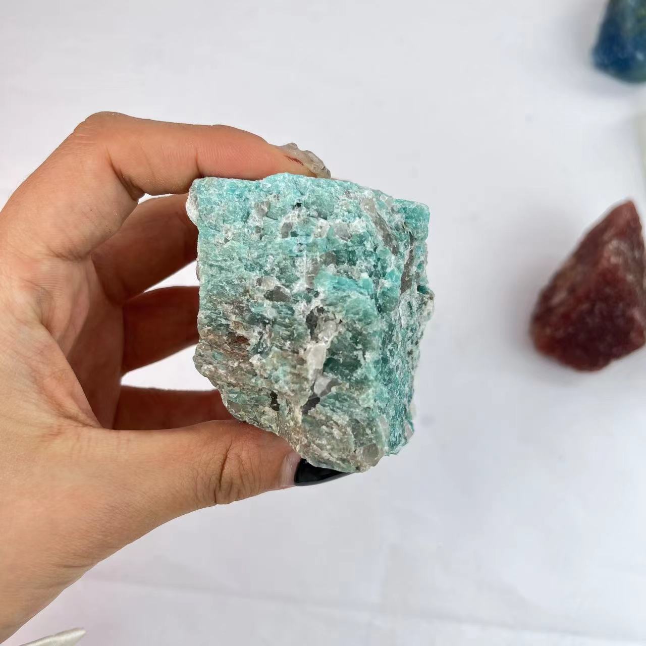 Amazonite avec fumé