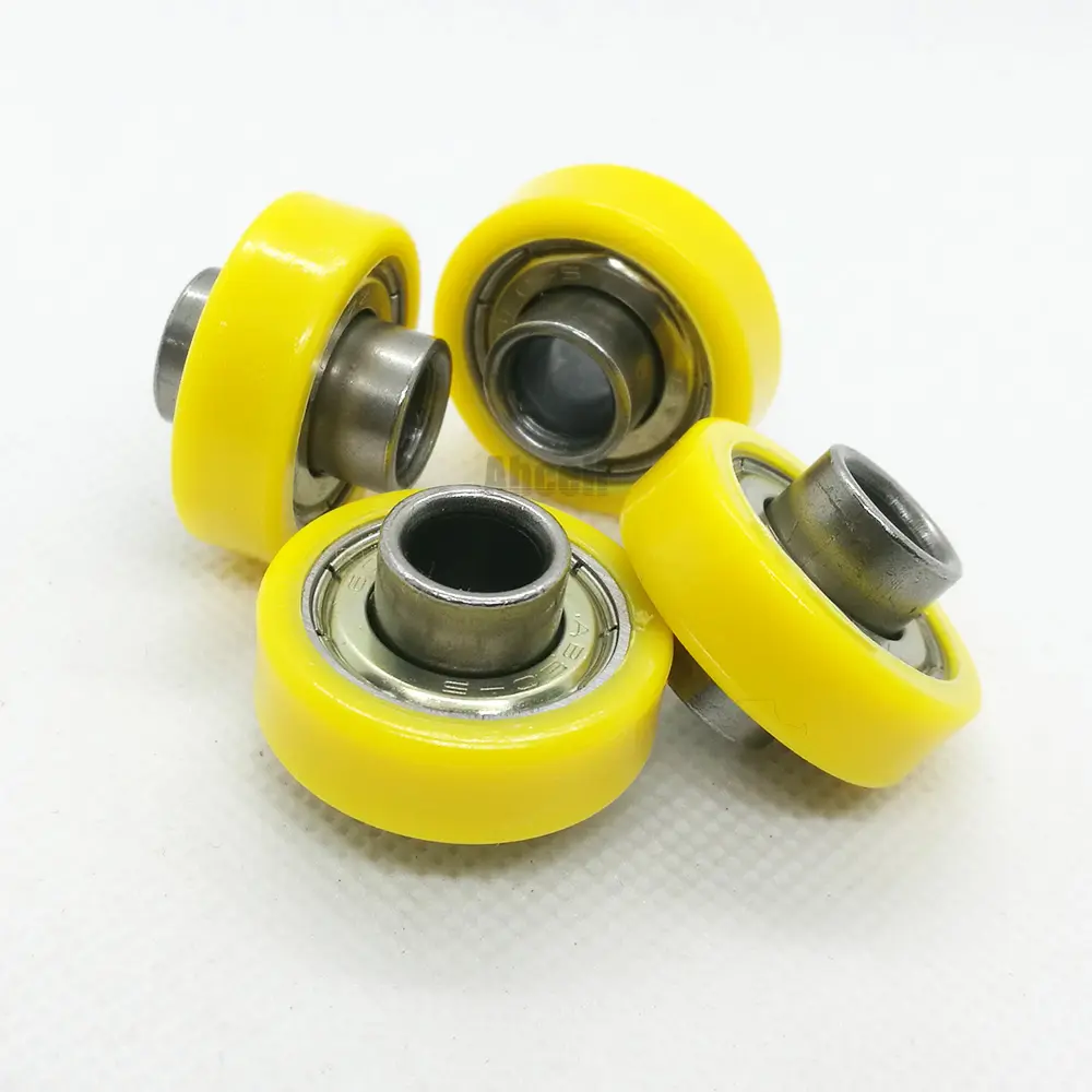 26mm Small POM Plastic Coated Ball Bearing Wheel Conveyor,8mm Bore 608 ZZ Bearing Mini Skate Caster Roller