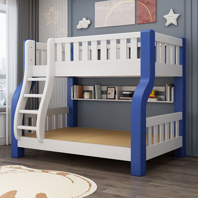 Blue and white (bed and bookshelf)