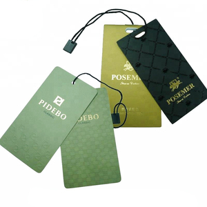 2022 New Design Garment <strong>Tag</strong> with <strong>String</strong>, <strong>Custom</strong> logo Brown Kraft Paper Hangtag for Jeans - Product Image 5