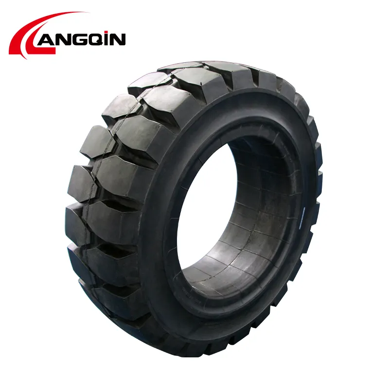 LANGQIN marka 16X6-8 fabrika kaynağı doğal kauçuk forklift süpürgesi endüstriyel araç katı lastik