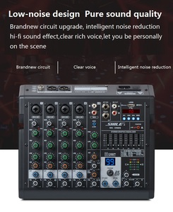 プロフェッショナル6チャンネル出力広電圧デジタルビデオサウンドカードミキサーアンプDjコントローラオーディオコンソールミキサー - Product Image 4
