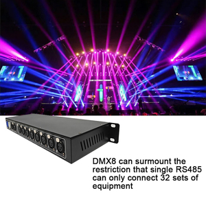 Stage Light Equipment DMX 8CH Splitter DJ DMX <strong>Amplifier</strong> Stage Light Console DMX 512 Light Controller XLR <strong>Input</strong> <strong>and</strong> <strong>Output</strong> - Product Image 3