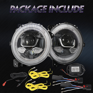 OVOVS RGB 9 ''Led far 9 inç yuvarlak far RGB Halo bluetooth App kontrolü için 2018-2021Jeep wrangler JL - Product Image 6