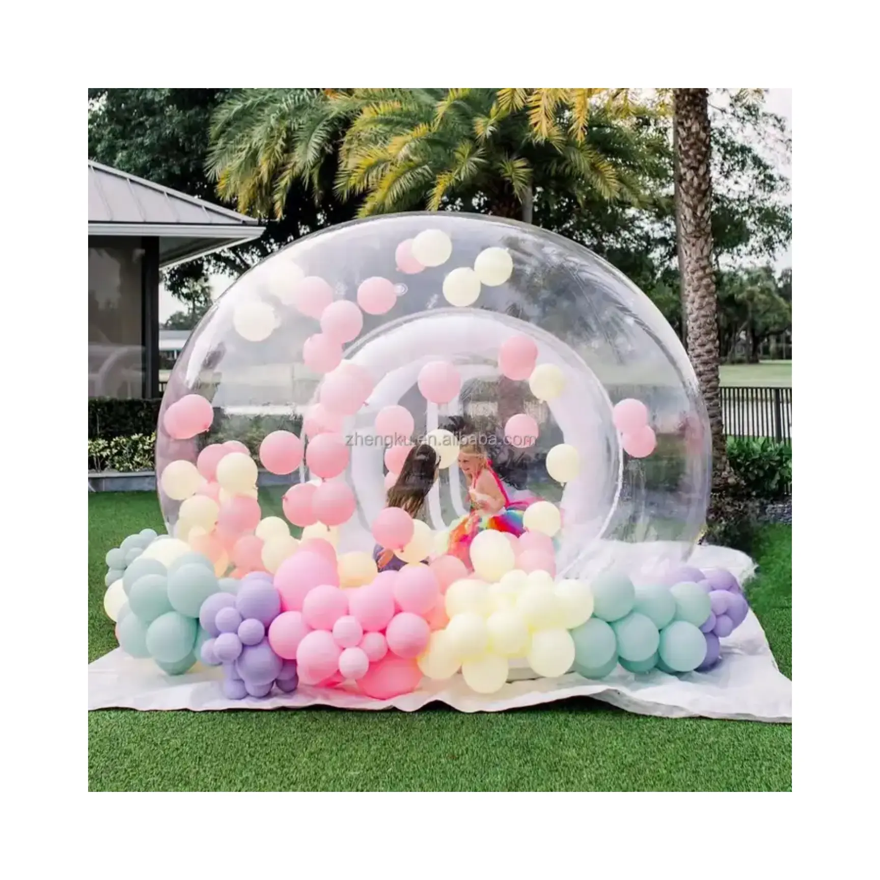 Casa de globos de burbujas inflable transparente Casa de cúpula de burbujas de 3m iglú inflable a la venta