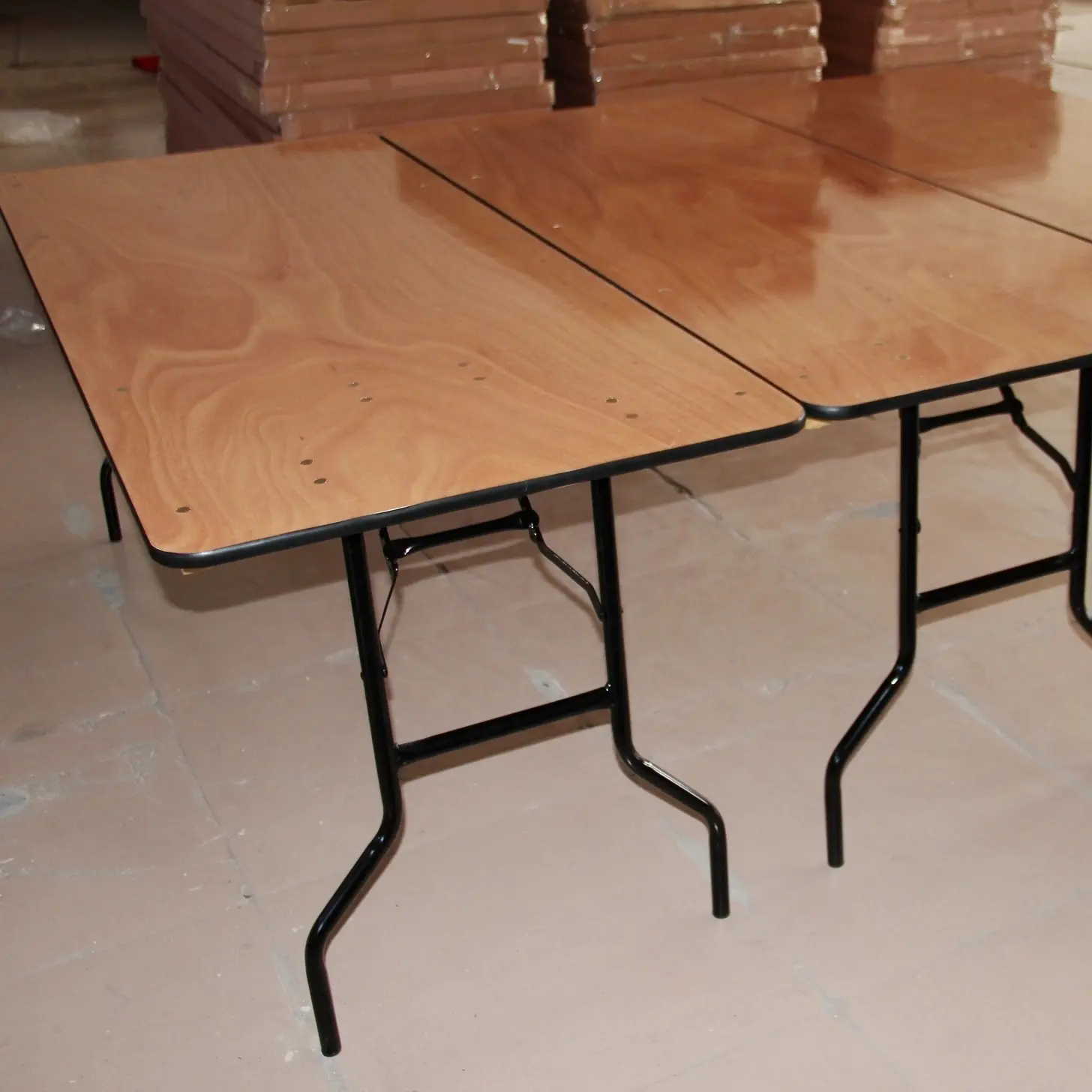 Vente en gros, Table à manger pliable en bois pour mariage, Banquet, événement