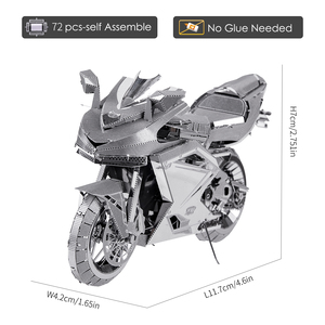 Piececool Factory Direct Metal Diy Model <strong>Toys</strong> Diecast MOTORCYCLE II Creative Children'<strong>s</strong> Puzzle Assembly Model for Adults - Product Image 2