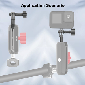 Insta360 için 1 "topuz montaj kaidesi adaptörü/GoPro Hero spor kamera RAM topu kafa bağlar ile uyumlu B boyutu çift soket kol - Product Image 5