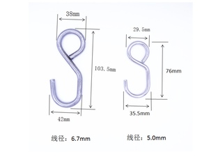 制造商生产带有s形挂钩的金属挂钩