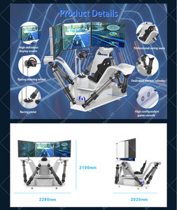 Three Screen Driving <strong>Simulator</strong> Electric Platform Virtual Racing Car 6DOF Driving <strong>Simulator</strong> - Product Image 5