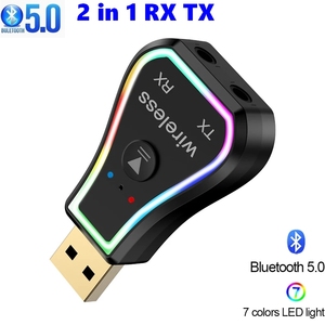 ตัวรับส่งสัญญาณเสียง5.0บลูทูธ USB 3 in 1อะแดปเตอร์เสียงไร้สาย HIFI M11ชุดอุปกรณ์ติดรถยนต์3.5มม. AUX ไฟแฟลช LED - Product Image 2