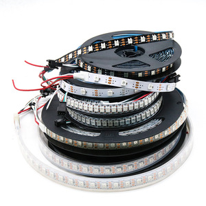 WS2812B RGB Flexible esnek LED piksel şerit 16.4FT 60 piksel/m 300 piksel bireysel adresli 5m 12V IP20/IP68 ışık zinciri - Product Image 2