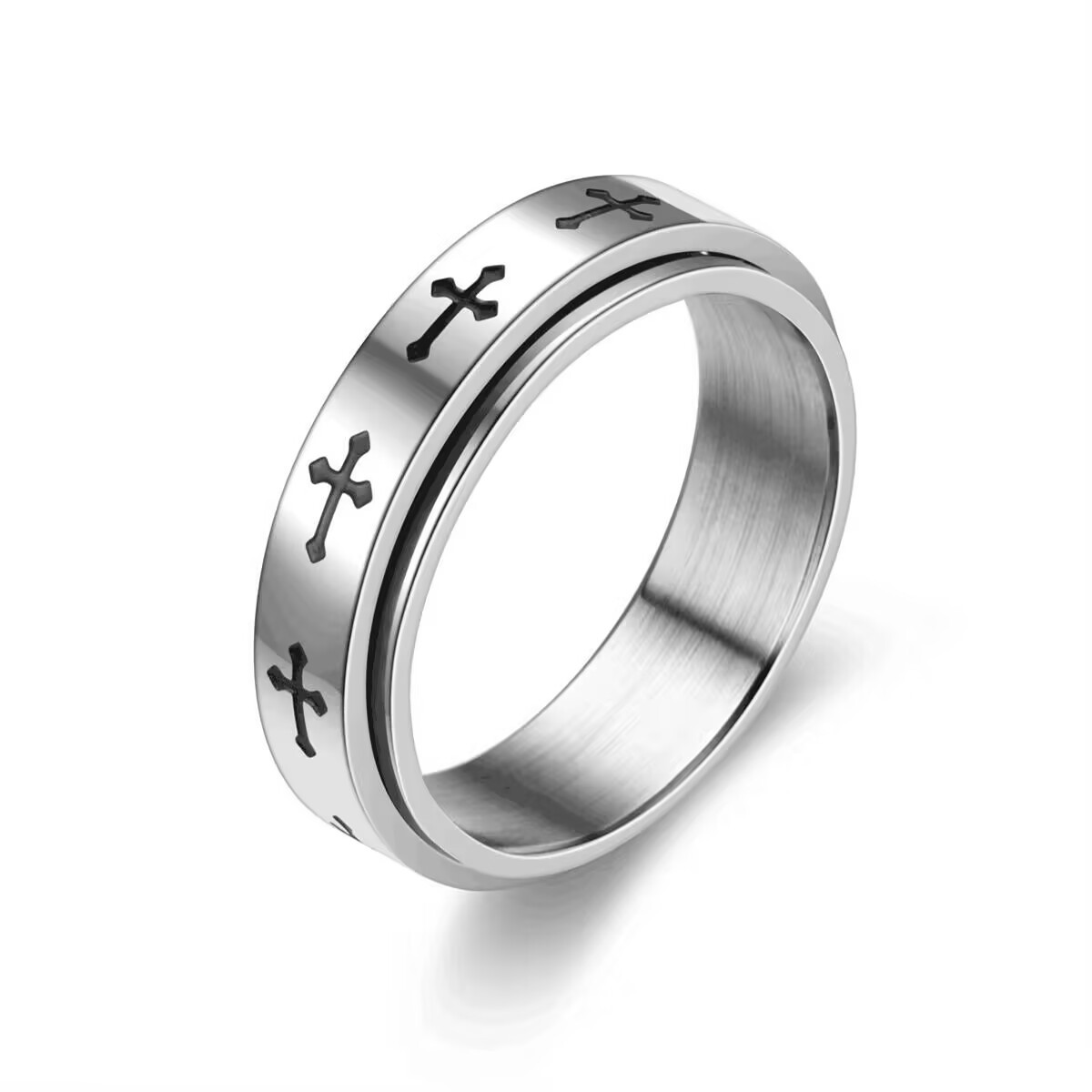 5. 6mm - Rotating cross, Steel Color