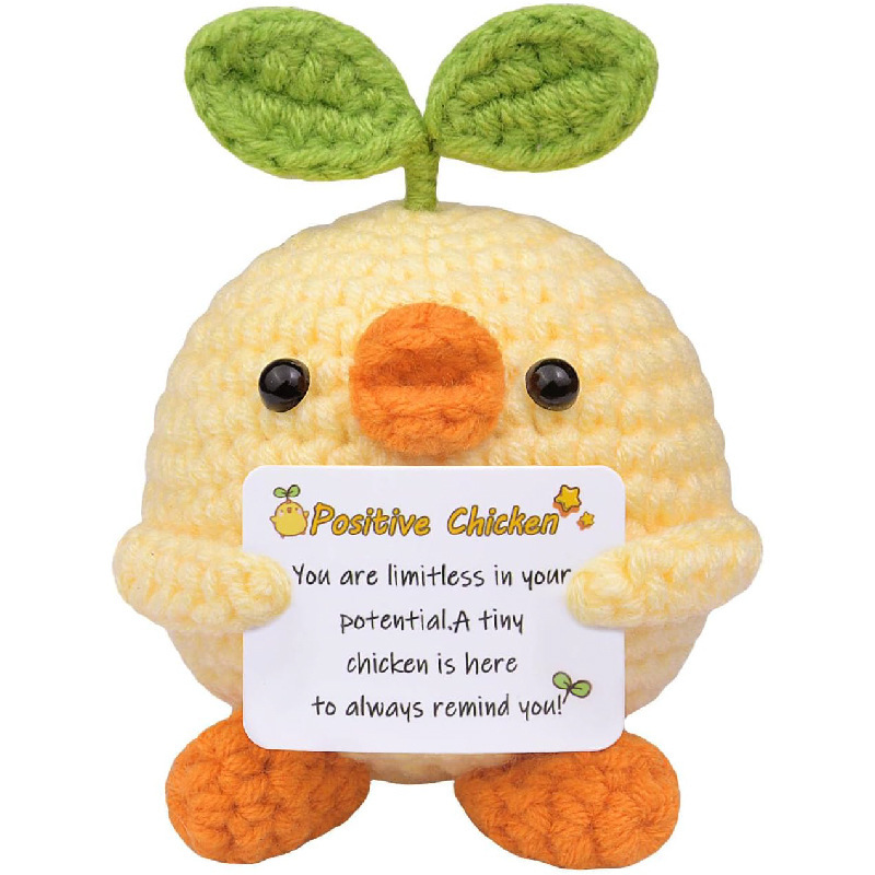 wool doll-sprouting small yellow chicken
