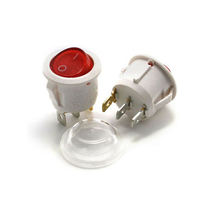Interruptor basculante de microbotón de alimentación de 2 posiciones con función de encendido y apagado Color de lámpara roja para control de iluminación industrial hasta 250Vac - Product Image 4