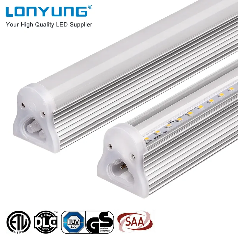 DLC ETL TUV certificados 2ft 9w tubo de luz led t8 5000k 4ft 8ft 2400mm integrada de 1500mm 25w t8 tubo de luz de led para la tienda de la Oficina