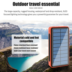 Wholesale Solar Power Bank Fast Charging External <strong>Charger</strong> 4 USB Wireless <strong>Charger</strong> Power Bank LED Light for <strong>All</strong> Cell Phones - Product Image 4