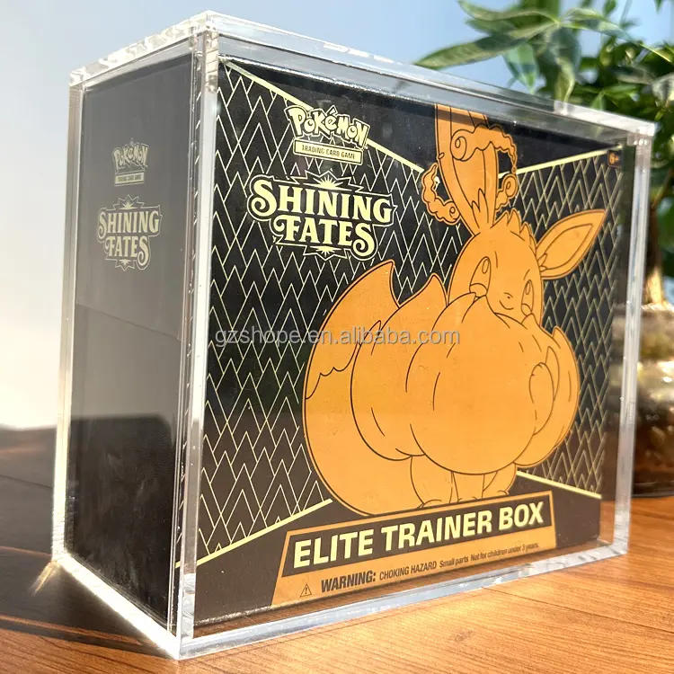 SHP Bestseller Acryl Pokemon Etb Shining Schicksale Elite Trainer Box Pokemon Karten ETB Schutz Vitrine