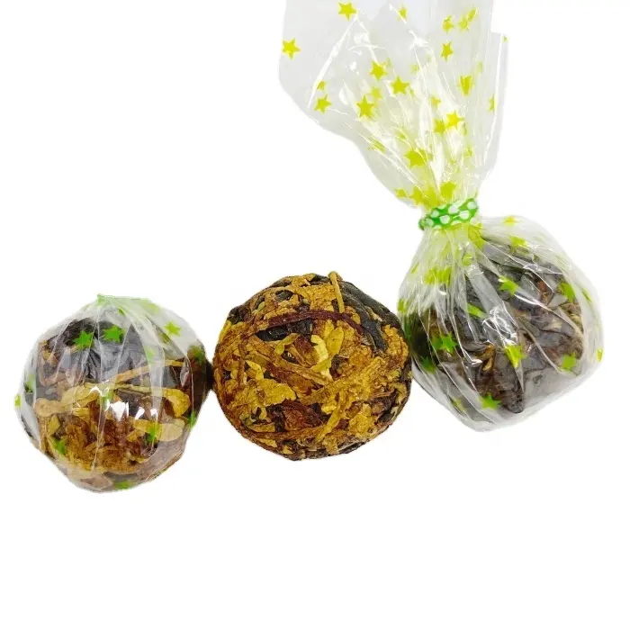 Bolas de té negro de flores florecientes de alta calidad, Bola de té de madreselva, precio de fábrica, Té floreciente Premium