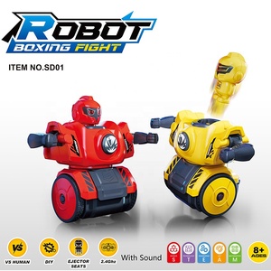 Robot de boxeo RC de montaje DIY, juego de batalla, asiento eyector de Radio Control de 2,4 GHz, Robots, Kit de vástago interactivo, juguete para niños, divertido juego de lucha - Product Image 2