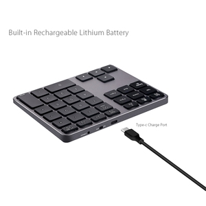 便携式308BT铝合金35键无线数字键盘迷你键盘无线键盘 - Product Image 5
