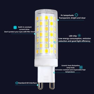 Özelleştirilmiş 220V G4 G9 LED mısır ampul üç renk anahtarı kesimli karartma renk değiştiren lamba seramik iki renkli 5W ışık kaynağı - Product Image 4