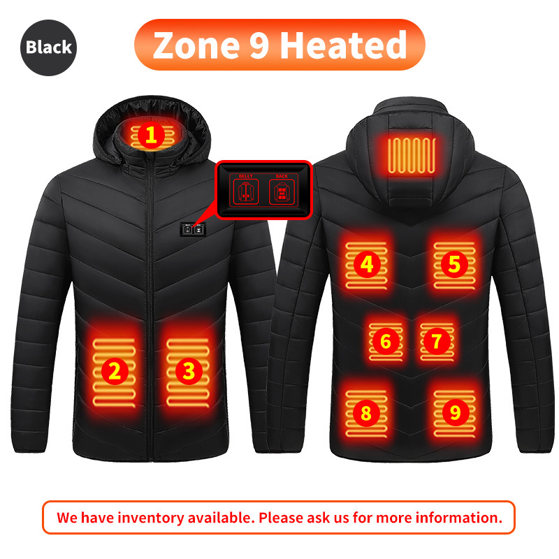 Black 9 zones Heated