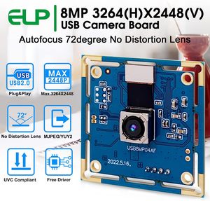 ELP 8mp USB Kamera Autofokus 4K PC Kamera modul ohne Verzerrung objektiv für Computer und Raspberry Pi ELP-USB8MP04AF-V72