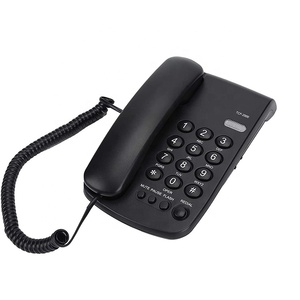 Teléfono básico con cable de botón ABS con indicador de timbre LED rojo silencioso y visual y teléfono analógico montable en la pared del mercado de Brasil - Product Image 1