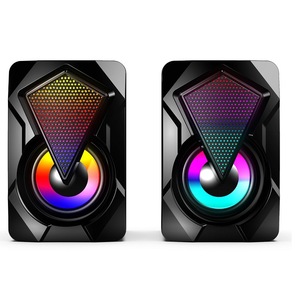 Venta caliente Usb con cable Rgb Iluminación colorida Altavoces de computadora para computadora Audio Multimedia Usb Subwoofer Juego de escritorio Audio - Product Image 5
