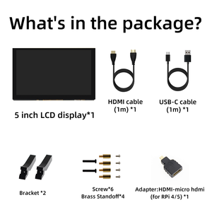 5 pollici HDM 1024*600 IPS LCD capacitivo Touch Screen per Raspberry Pi 3 4 5