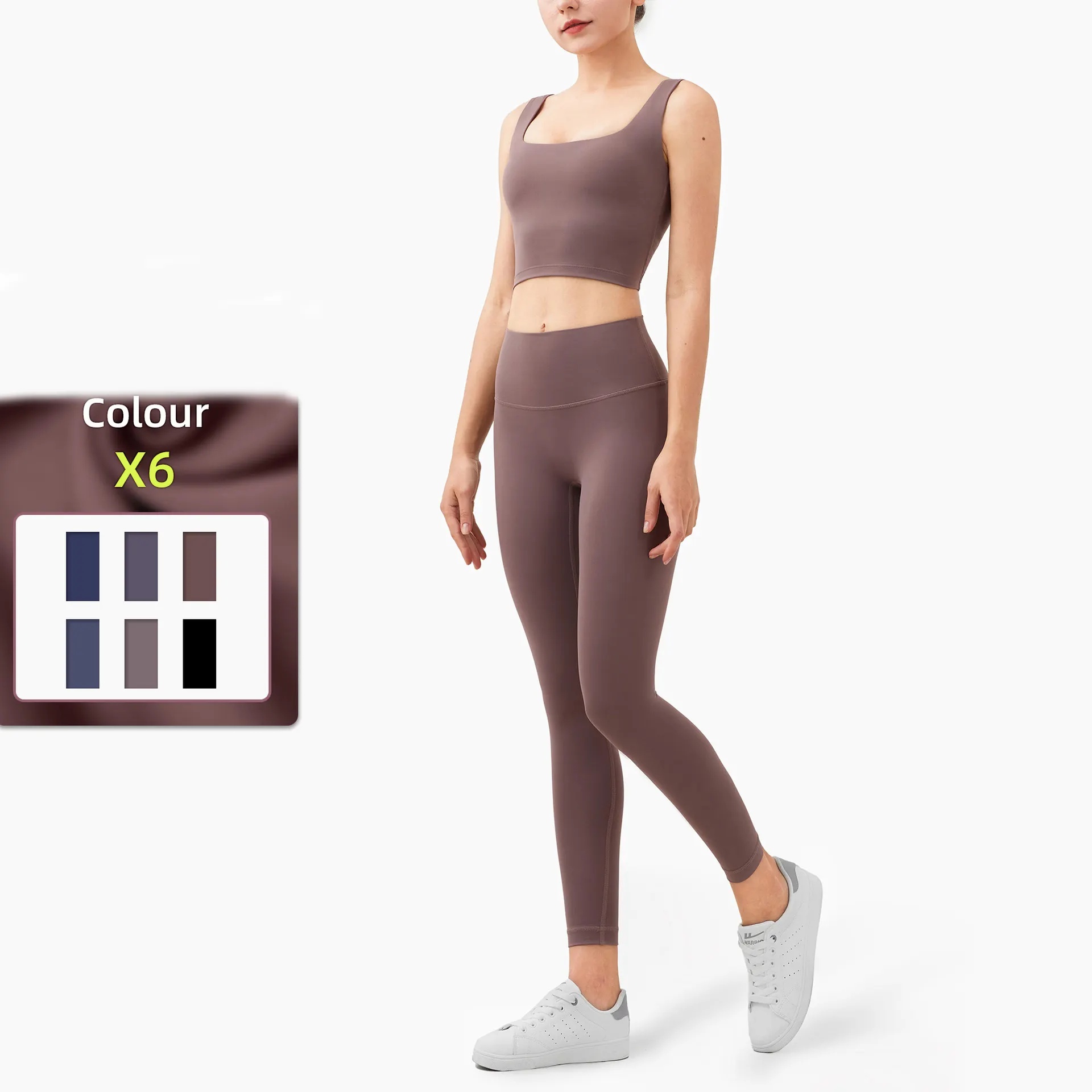 Conjunto de Yoga de 2 piezas para mujer, ropa deportiva, transpirable, mallas de gimnasio para fitness, levantamiento de glúteos