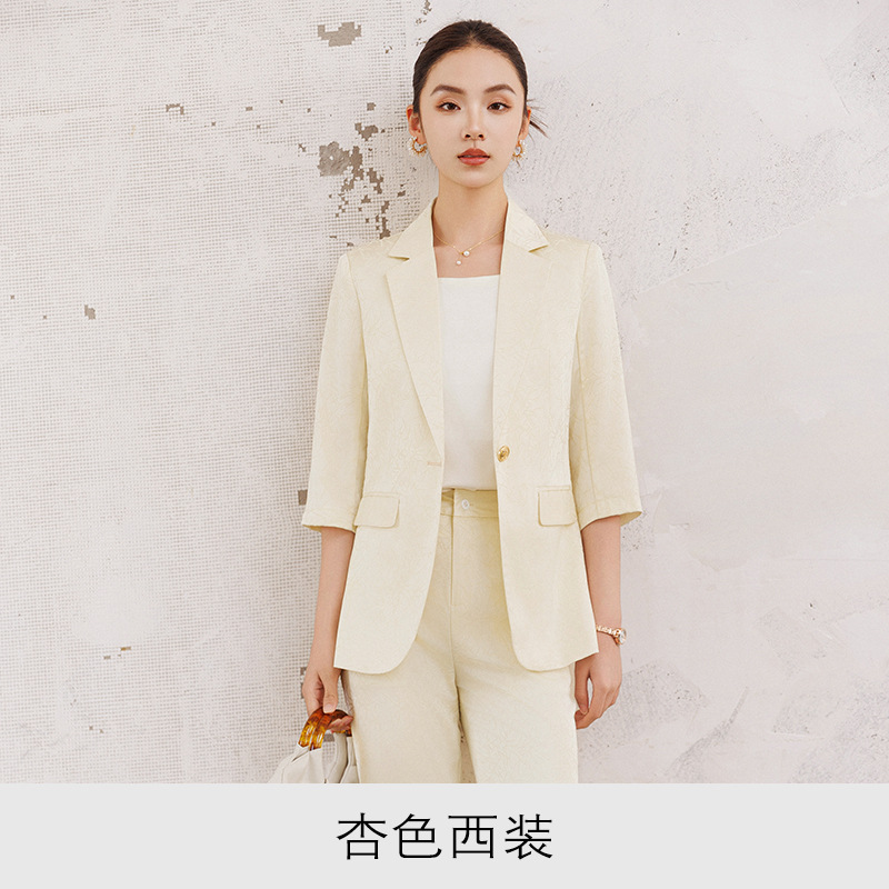 apricot suit