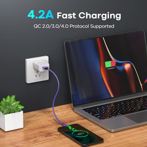 2023新型充电器Usb 2.0 3.0连接器C型数据电缆快速充电usb-c电缆尼龙编织Usb A至c型电缆 - Product Image 4