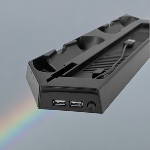 KJH Multifunctional Cooling Dual Charging Stand for PS4 <strong>Controller</strong> Cooling Fan for PS4 Slim Console Factory Wholesale <strong>Customized</strong> - Product Image 3