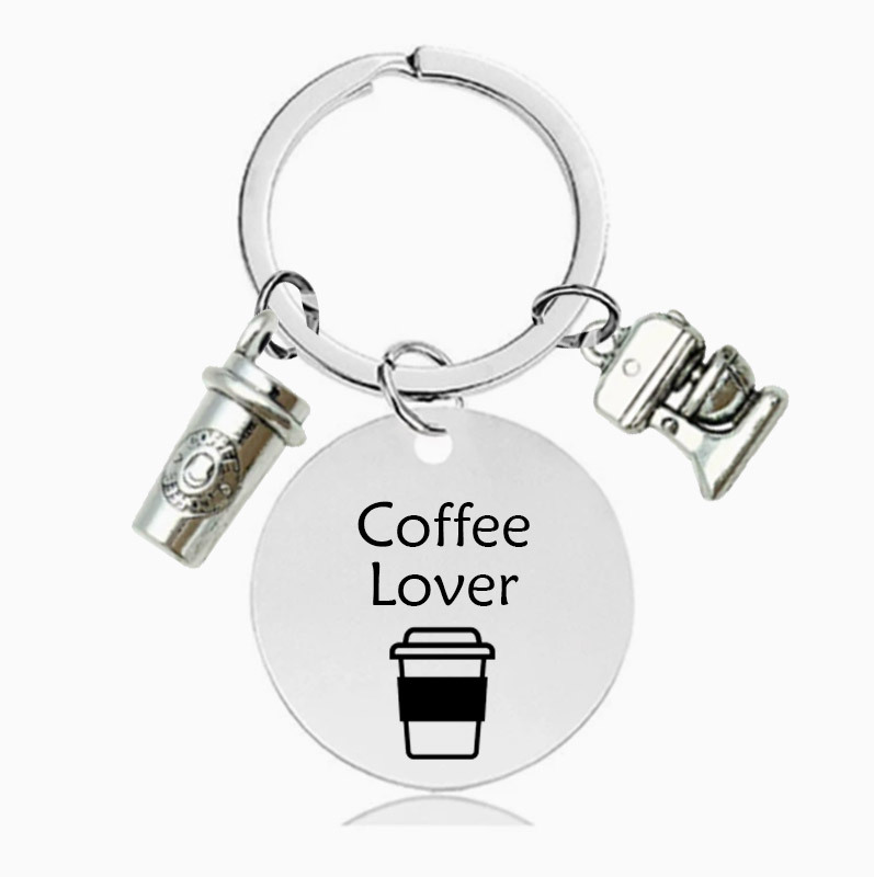 Amateur de café argenté 3cm