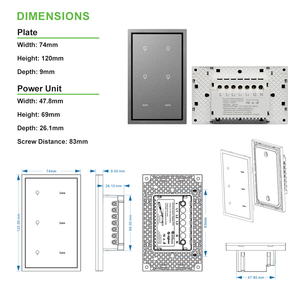 Free Shipping <strong>Smart</strong> <strong>Switch</strong> Wifi No Neutral Wall <strong>Switch</strong> Us Eu Indian No Capacitor <strong>Smart</strong> Home Control Panel - Product Image 4