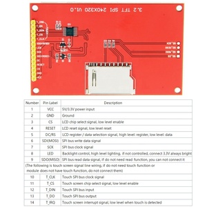 DIYmalls 3,2 "Zoll TFT LCD-Bildschirm SPI-Modul ILI9341 320x240 3,3 V-5V RGB 65K Farbe für Arduino ESP32