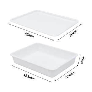 JOIN Stackable Bakery Storage <strong>Container</strong> <strong>With</strong> <strong>Lid</strong> <strong>Rectangular</strong> Bread Fermenting Tray Plastic Pizza Dough Proofing Box - Product Image 2
