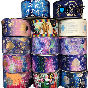 好的快速发货工厂价格定制图案标志印刷回学校丝带75毫米罗缎 - Product Image 1
